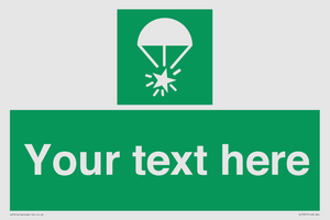 Custom sign safe condition Rocket parachute flare